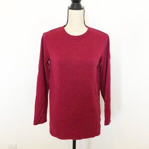 J. JILL Olivia Pullover Red Knit Sweater Top Womens XS
